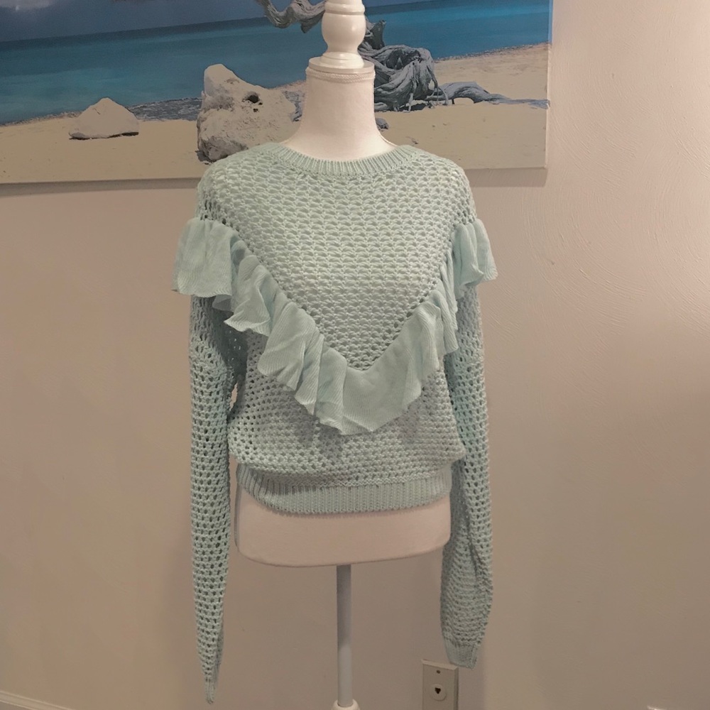 Mint Crochet Sweater